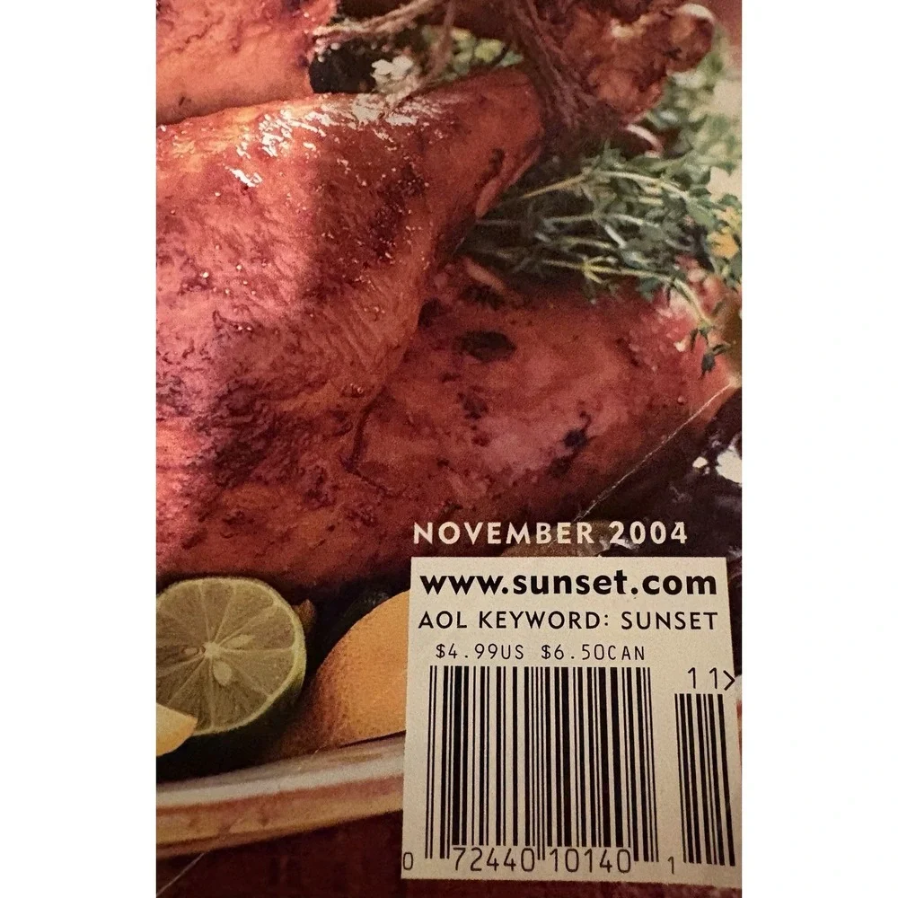 Sunset Magazine Thanksgiving 2004 Chili-Glazed Turkey & 33 Holiday Recipes